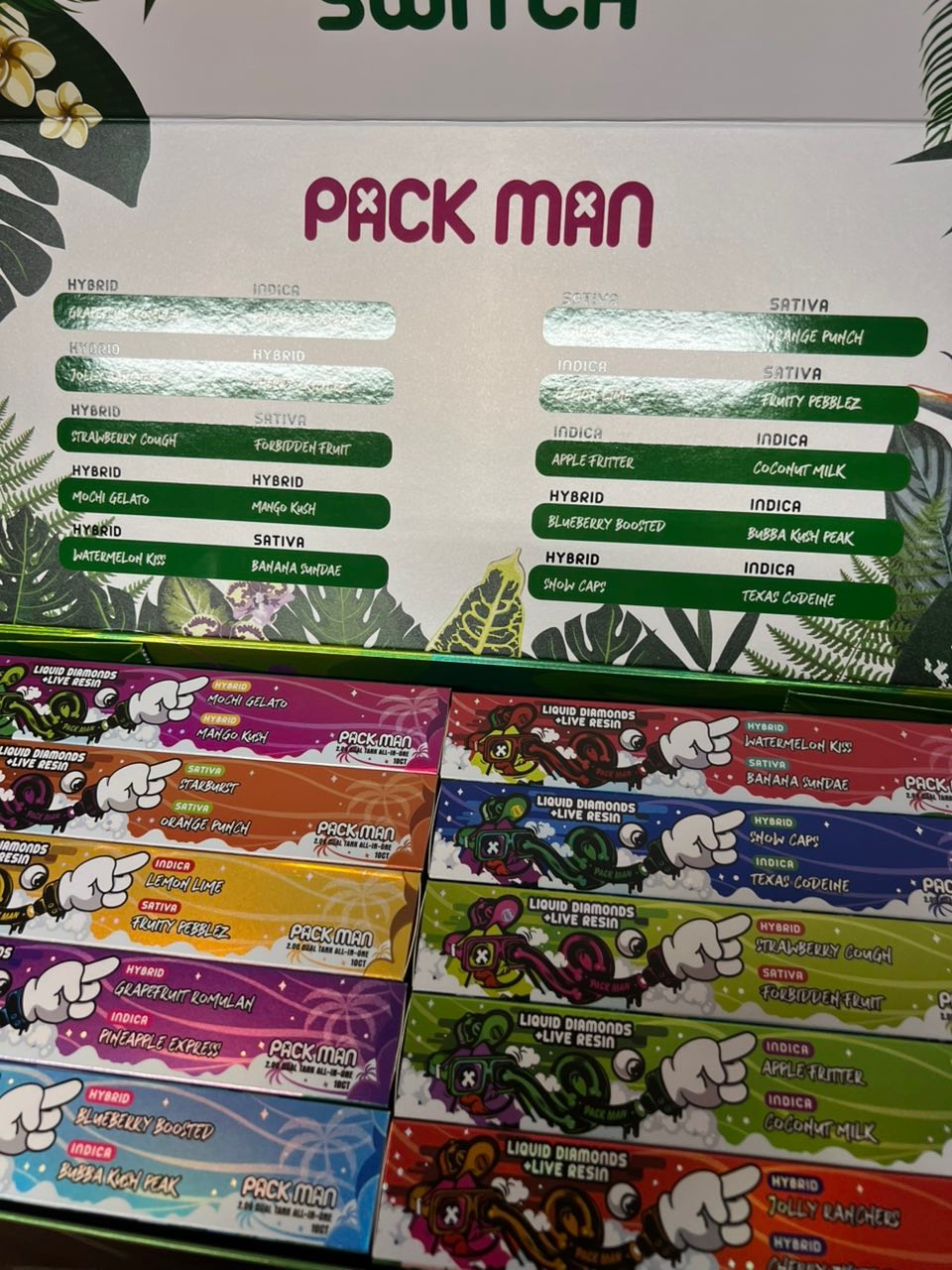Packman X Switch Disposables